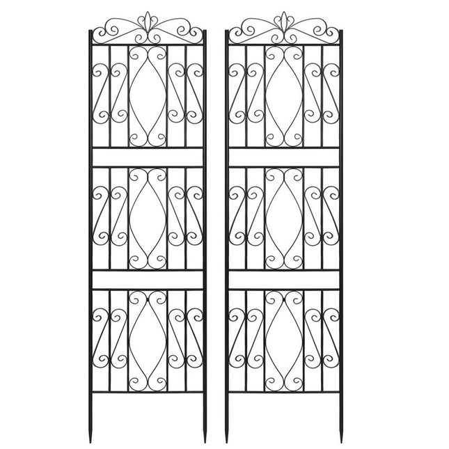 2 Pcs Large Metal Garden Trellis for Outdoor Yard & Patio.
