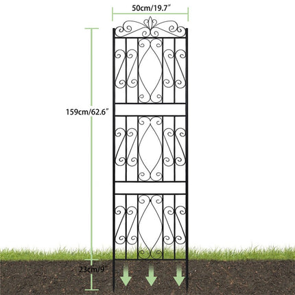 2 Pcs Large Metal Garden Trellis for Outdoor Yard & Patio.