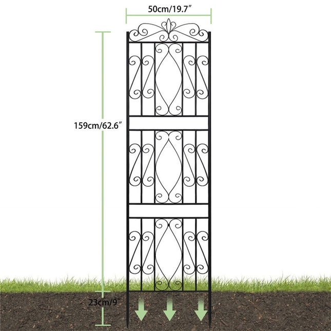 2 Pcs Large Metal Garden Trellis for Outdoor Yard & Patio.