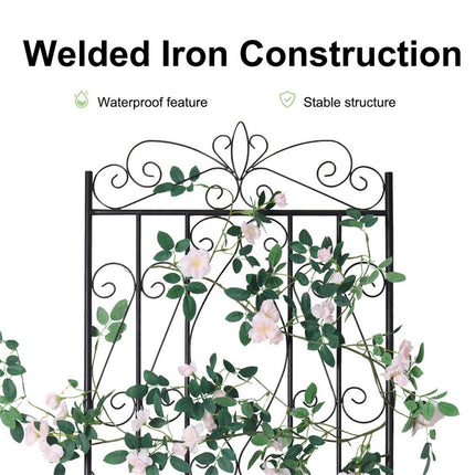 2 Pcs Large Metal Garden Trellis for Outdoor Yard & Patio.