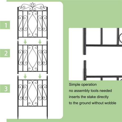 2 Pcs Large Metal Garden Trellis for Outdoor Yard & Patio.
