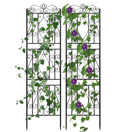 2 Pcs Large Metal Garden Trellis for Outdoor Yard & Patio.