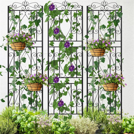 2 Pcs Large Metal Garden Trellis for Outdoor Yard & Patio.