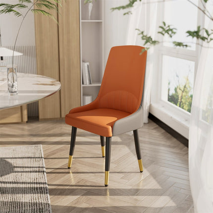 2X Dining Chair Anti-scratch Leather Padded Seat Kitchen Chair.