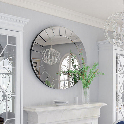 Ultra-modern Round Accent Mirror Venetian Ornate Mirror Decorative Wall Mirror.