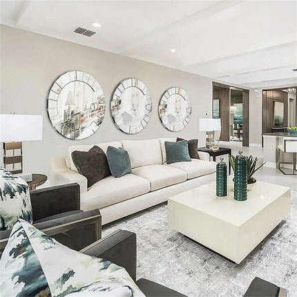 Ultra-modern Round Accent Mirror Venetian Ornate Mirror Decorative Wall Mirror.