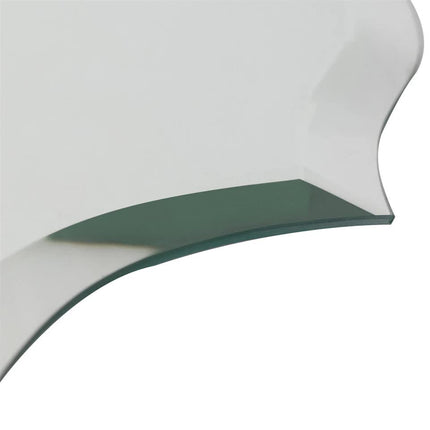 Beveled Silver Oval Wall Mirror Versatile Frameless Design for Vertical or Horizontal Display.