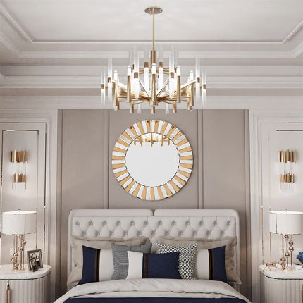 P&P Silver and Tawny Round Sunburst Mirror with Beveled Glass, Decorative Wall Accent.