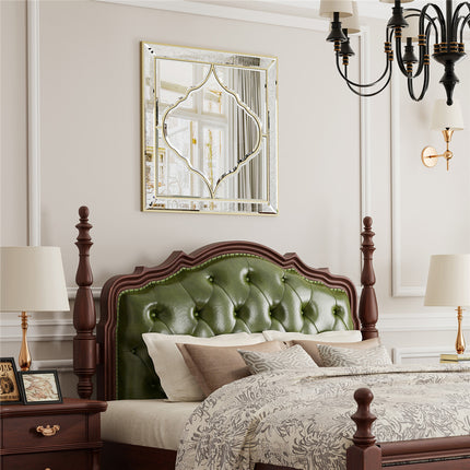 High-grade Unique Decorative Accent Mirror Elegant Square Wall Silver HD Mirror.