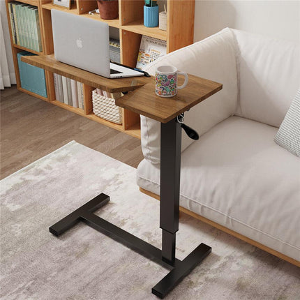 Premium height Adjustable Overbed Bedside Table With Wheels Solid Tilt Tray Table.