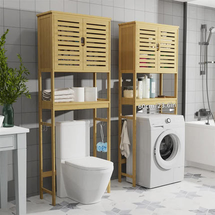 4-Tier Bamboo Bathroom Toilet Storage Rack.