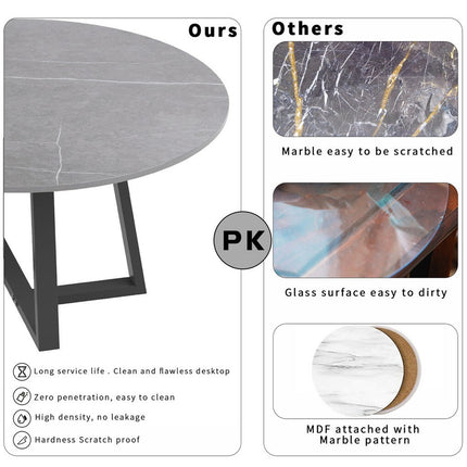Set of 2 Grey Sintered Stone Tables.