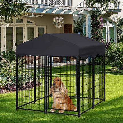 Dog Playpen House Heavy Duty Large Outdoor Dog Kennel Anti-rust Metal Pet Crate.
