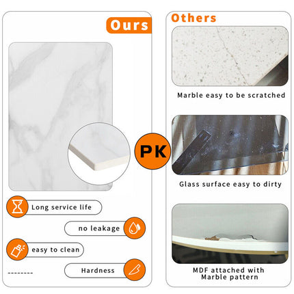 Luxury square side table marble stone-Black frame.