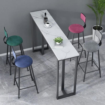 Modern Heavy Real Stone Console Table Hallway Entryway Table Metal Narrow Desk.