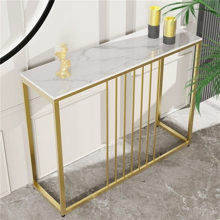 Golden Console Table for Hallway Entryway.