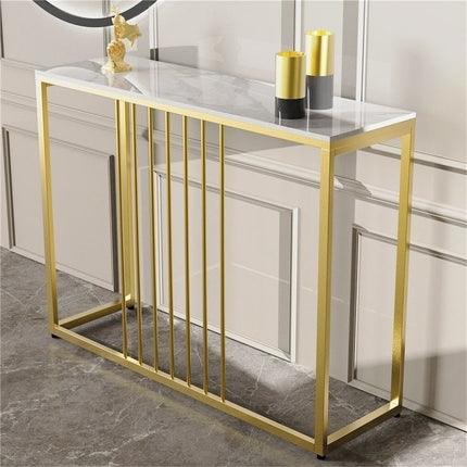 Golden Console Table for Hallway Entryway.
