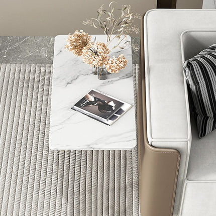 Heavy-Duty C-Shaped End Table with Storage.