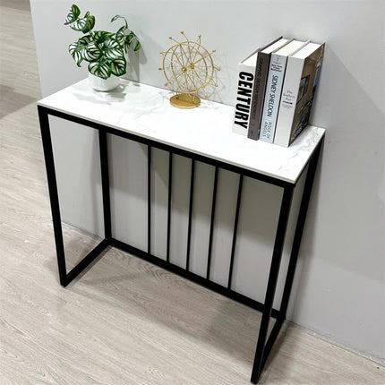 Glossy Sintered Stone Hallway Table.