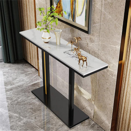 Heavy Duty Marble Entry Console Table Extra Large Sofa Table Accent Furniture.