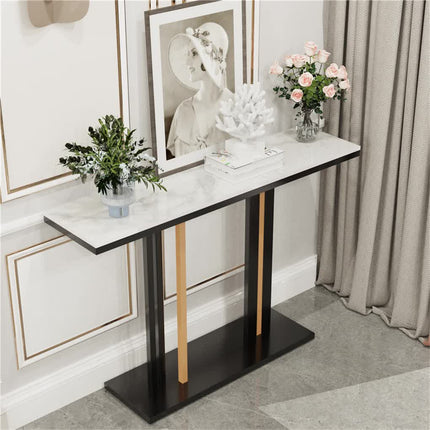 Heavy Duty Marble Entry Console Table Extra Large Sofa Table Accent Furniture.