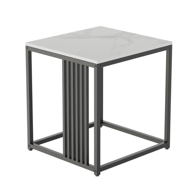 Premium Natural Marble Texture Side End Table Coffee Table Large Bedside Table.