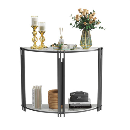 Half Moon Console Table Marble Semi-Circle Entrance Hall Table.