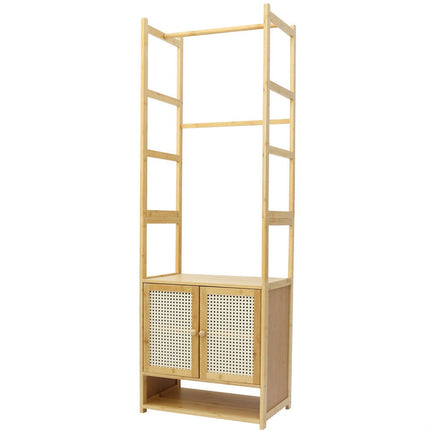 High Strength Bamboo Clothing Rack Closet Organizer Storage Cabinet & Shoe Shelf.