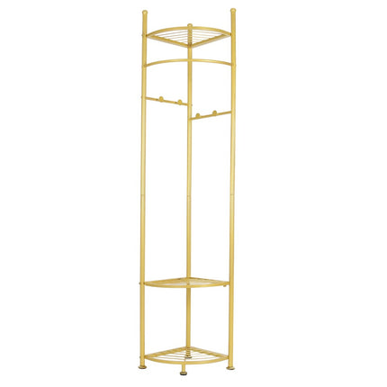 Fin Heavy Duty Clothes Stand Space-Saving Corner Coat Hat Shoes Rack Bedroom.