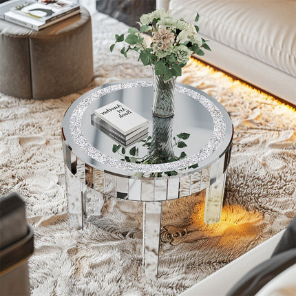 XXL Bling Mirrored Crystal Coffee Table.