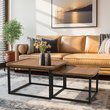 2X Industrial Vintage Stacking Coffee Tables.