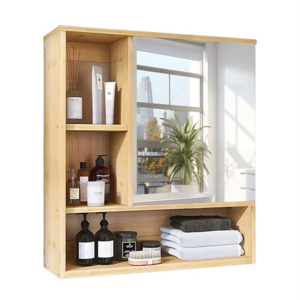 Xl Bathroom Wall Mirror Medicine Cabinet With Single Door And Adjustable Shelves.