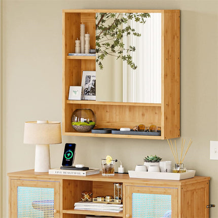 Xl Bathroom Wall Mirror Medicine Cabinet With Single Door And Adjustable Shelves.