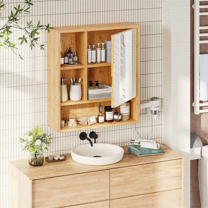 Xl Bathroom Wall Mirror Medicine Cabinet With Single Door And Adjustable Shelves.