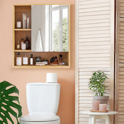Xl Bathroom Wall Mirror Medicine Cabinet With Single Door And Adjustable Shelves.