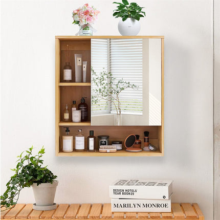 Xl Bathroom Wall Mirror Medicine Cabinet With Single Door And Adjustable Shelves.