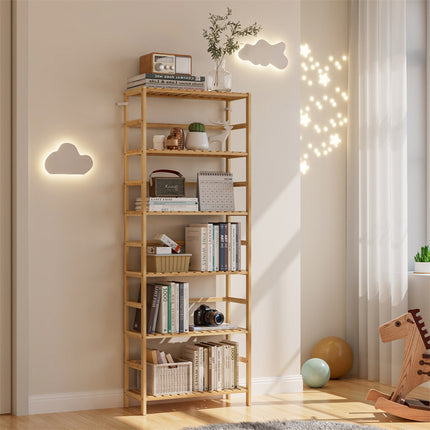 Fin Super Large Wooden Storage Unit 6 Adjustable Shelves Home Kitchen Organization.