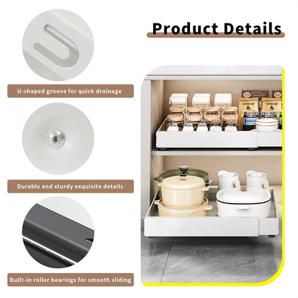 P&P Pull-Out Kitchen Cabinet Organizer With Extendable Storage.
