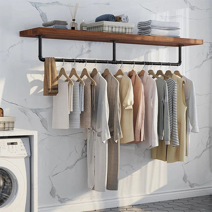 Adjustable Wall-Mounted Clothes Rack (90–180 cm).