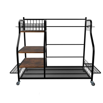 Extra Large Golf Bag Storage Rack - Heavy Duty Organizer Stand for Multiple Bags & Clubs.