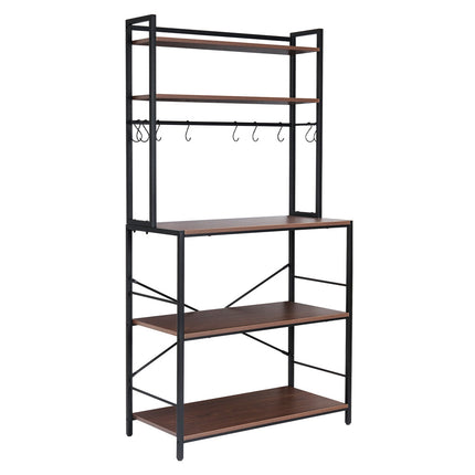 Versatile 5 Tier Kitchen Storage Shelf Stylish and Functional Bakers Rack.