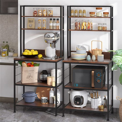 Versatile 5 Tier Kitchen Storage Shelf Stylish and Functional Bakers Rack.
