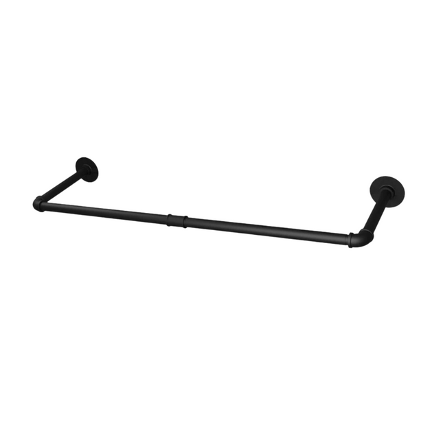 2-Pack Heavy Metal Pipe Clothes Rack Rails for Closet Hanging Storage.