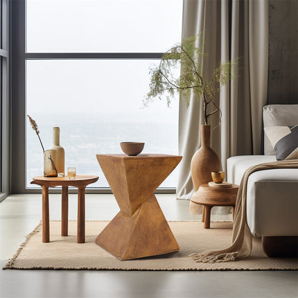 Twist Table Teak Root Shape Stool Pedestal Coffee Table.