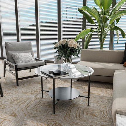 2-Tier Sintered Stone Coffee Table.