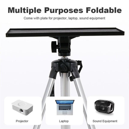 Universal Projector Tripod Laptop Floor Stand DJ Equipment Holder with Plate.