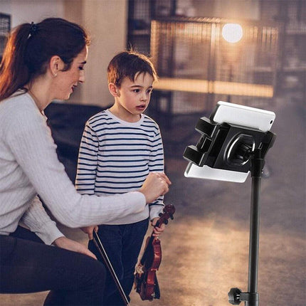 Adjustable 4.7-12.9" Stable Tripod Floor Stand Lazy Tablet Mount Holder for iPad.