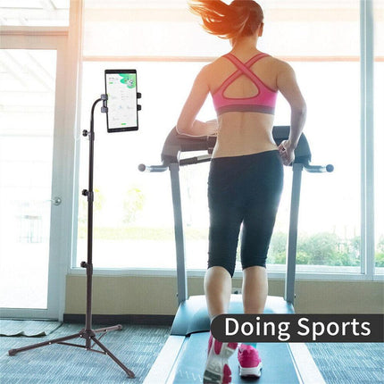 Adjustable 4.7-12.9" Stable Tripod Floor Stand Lazy Tablet Mount Holder for iPad.