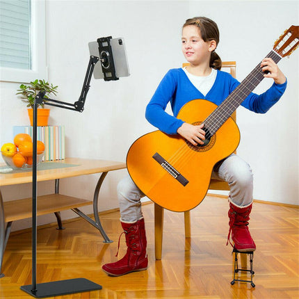 360 Tablet Floor Stand Adjustable 5-12.9 Inch Overhead Phone Desktop Holder.