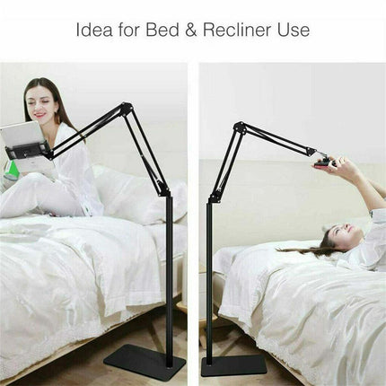 360 Tablet Floor Stand Adjustable 5-12.9 Inch Overhead Phone Desktop Holder.